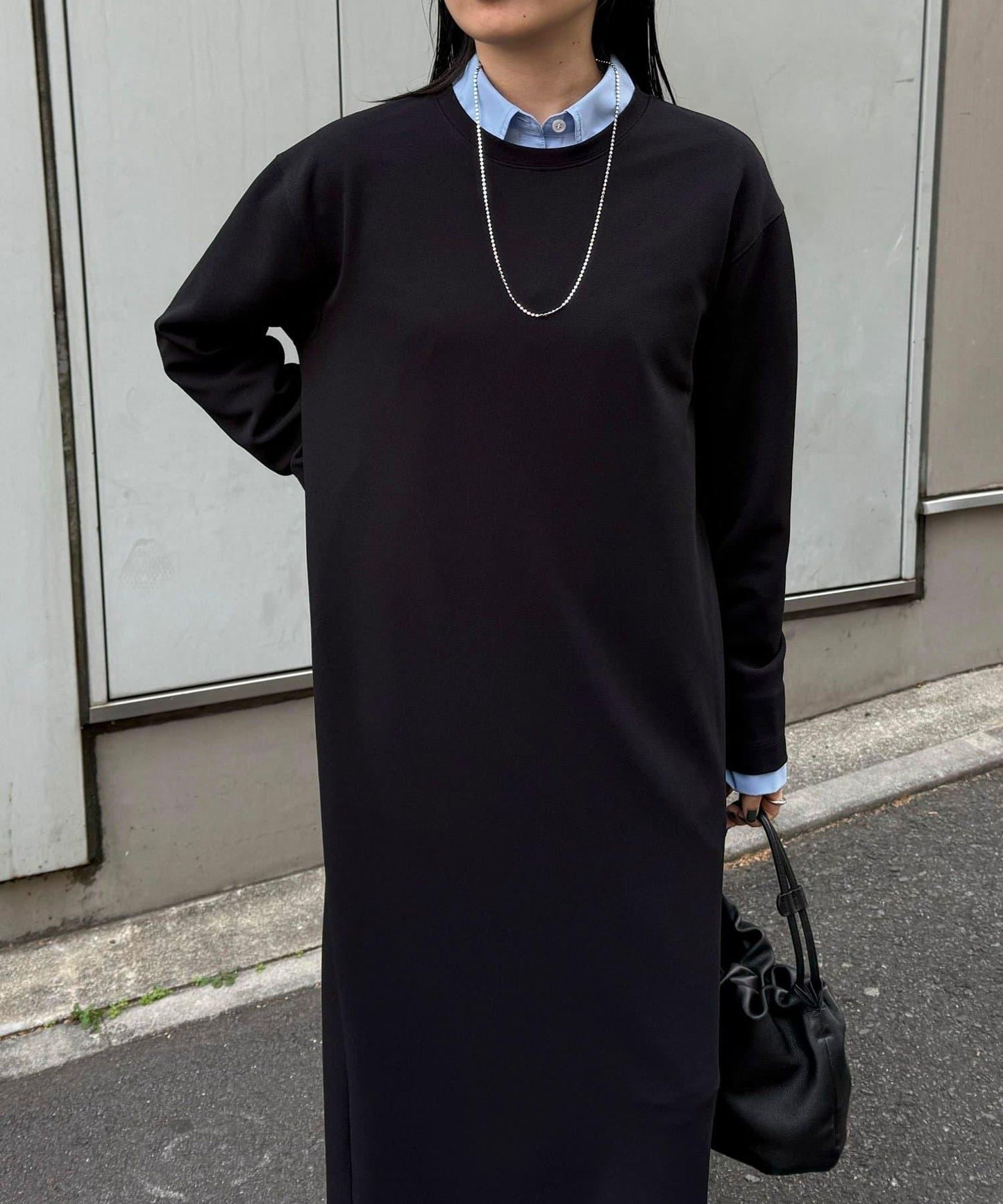 喬其紗腰帶連衣裙