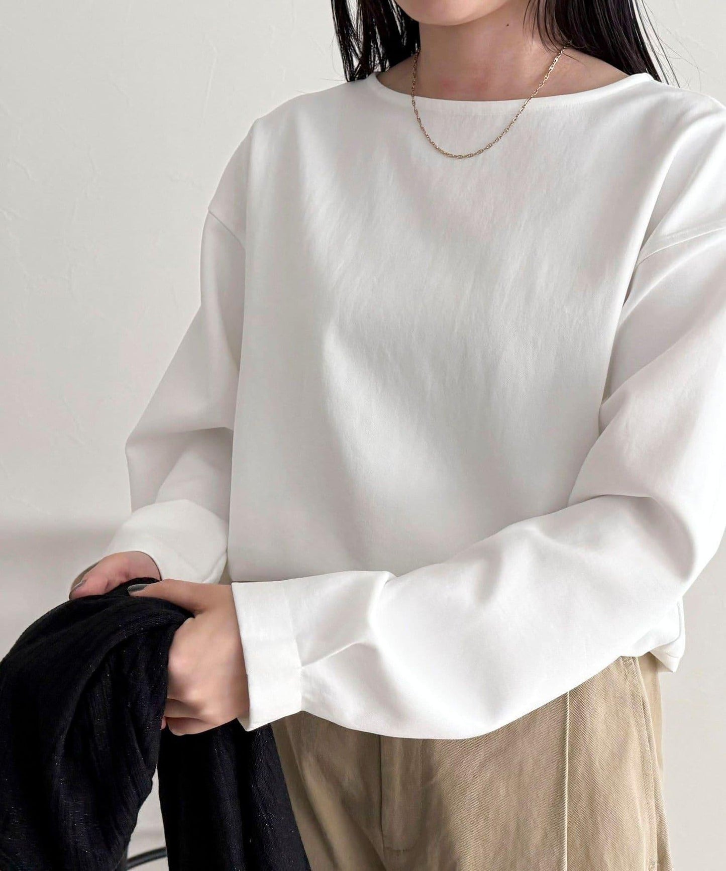 套裝可搭配 繭形 粉感斜紋 上衣