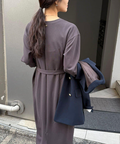 喬其紗腰帶連衣裙