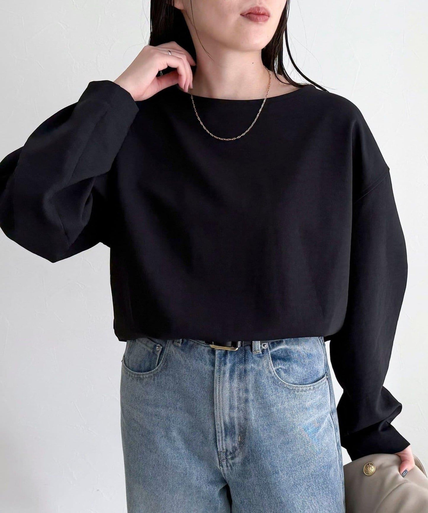 套裝可搭配 繭形 粉感斜紋 上衣