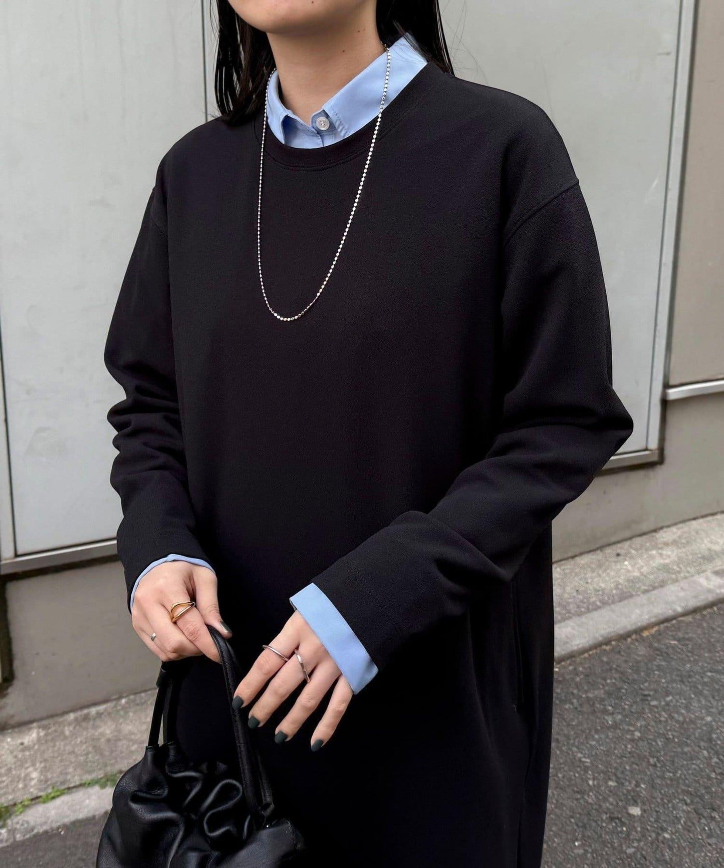 喬其紗腰帶連衣裙