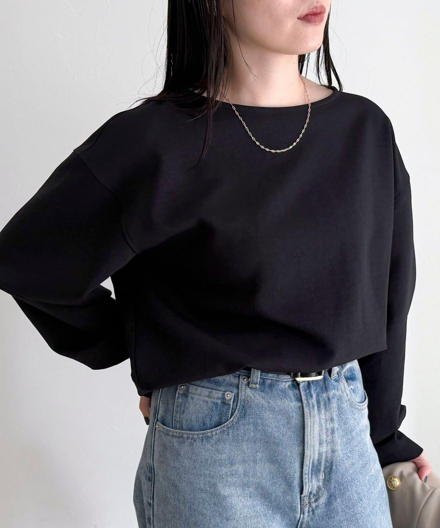 套裝可搭配 繭形 粉感斜紋 上衣