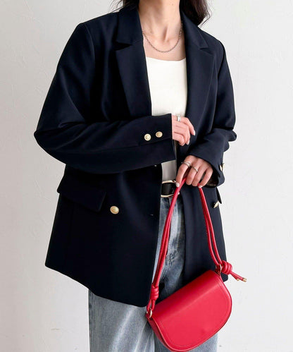 多尺碼可選 通勤休閒兩用 雙排扣西裝外套