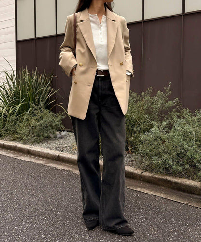 多尺碼可選 通勤休閒兩用 雙排扣西裝外套
