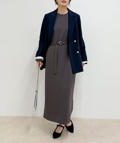 喬其紗腰帶連衣裙