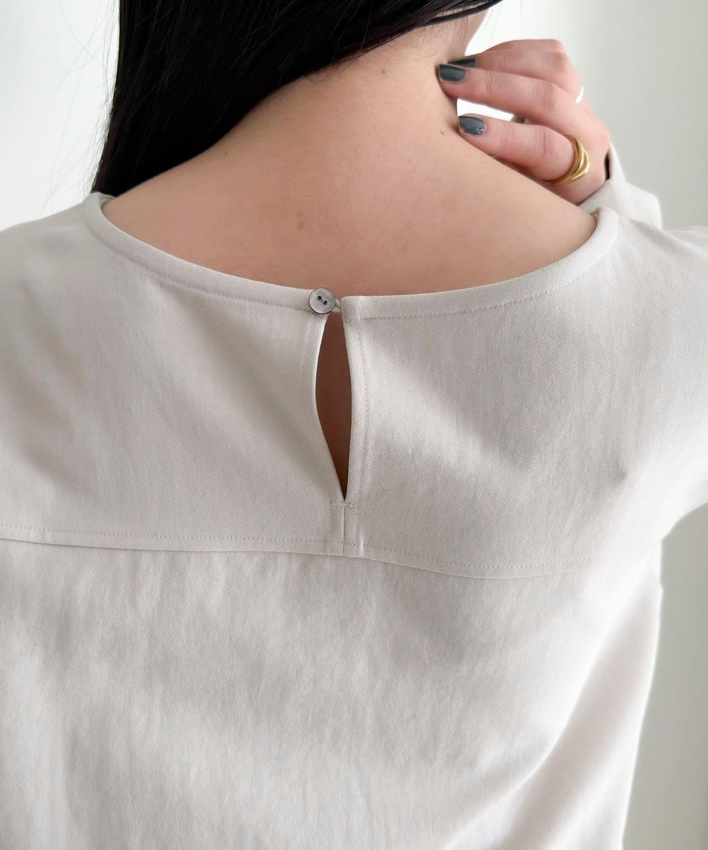 套裝可搭配 繭形 粉感斜紋 上衣