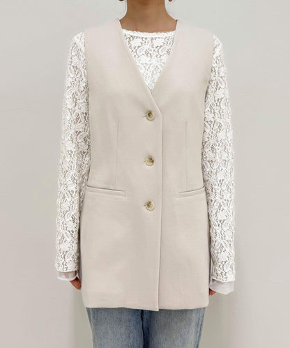 可成套搭配 柔滑斜紋 帶腰帶 馬甲