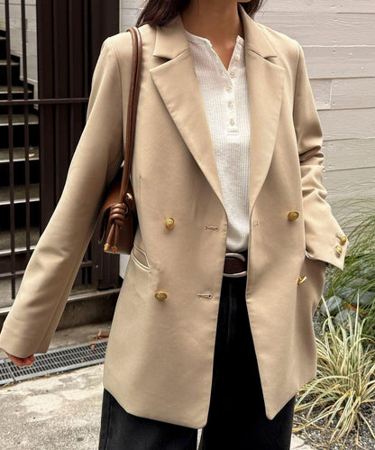 多尺碼可選 通勤休閒兩用 雙排扣西裝外套