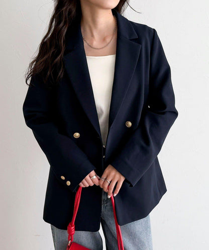 多尺碼可選 通勤休閒兩用 雙排扣西裝外套