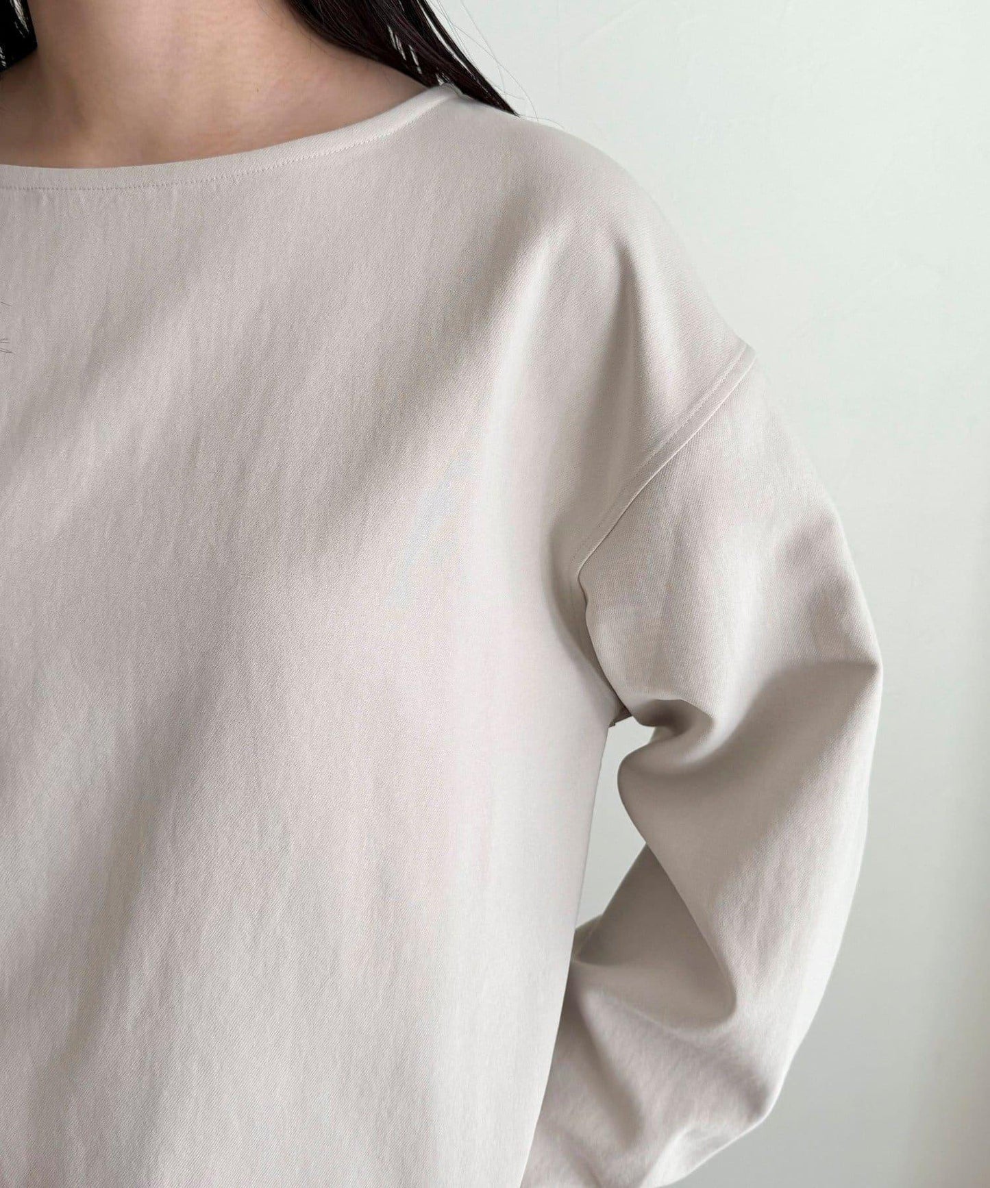 套裝可搭配 繭形 粉感斜紋 上衣