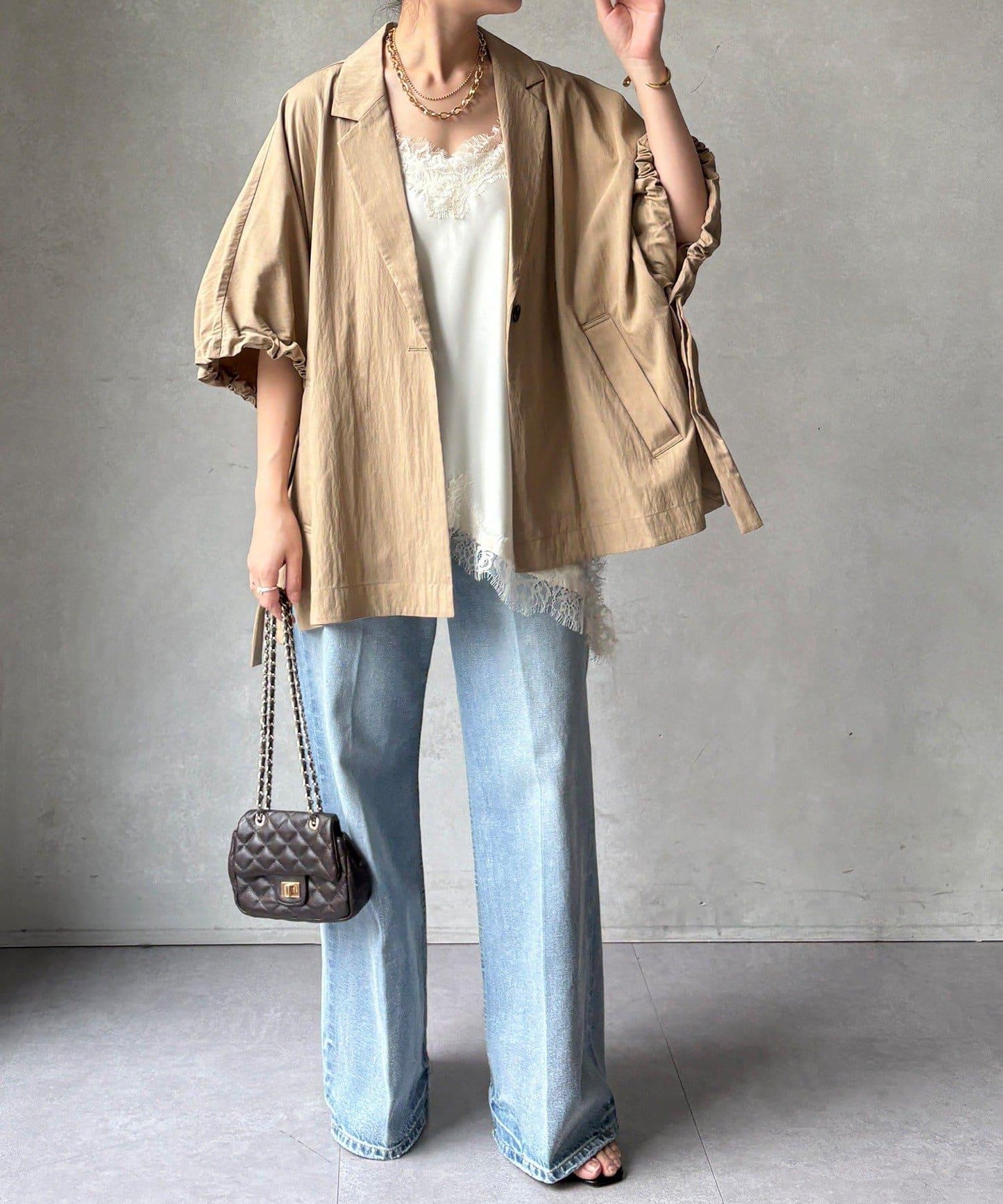 斗篷式西裝外套