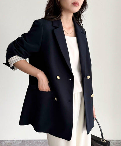 多尺碼可選 通勤休閒兩用 雙排扣西裝外套