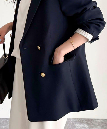 多尺碼可選 通勤休閒兩用 雙排扣西裝外套