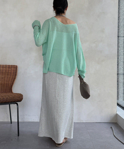 毛圈面料 長款半身裙