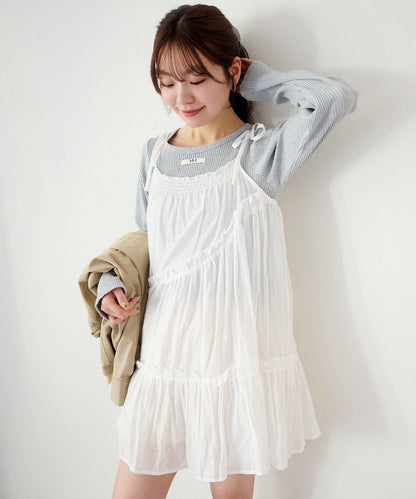 印度棉層疊設計中長上衣