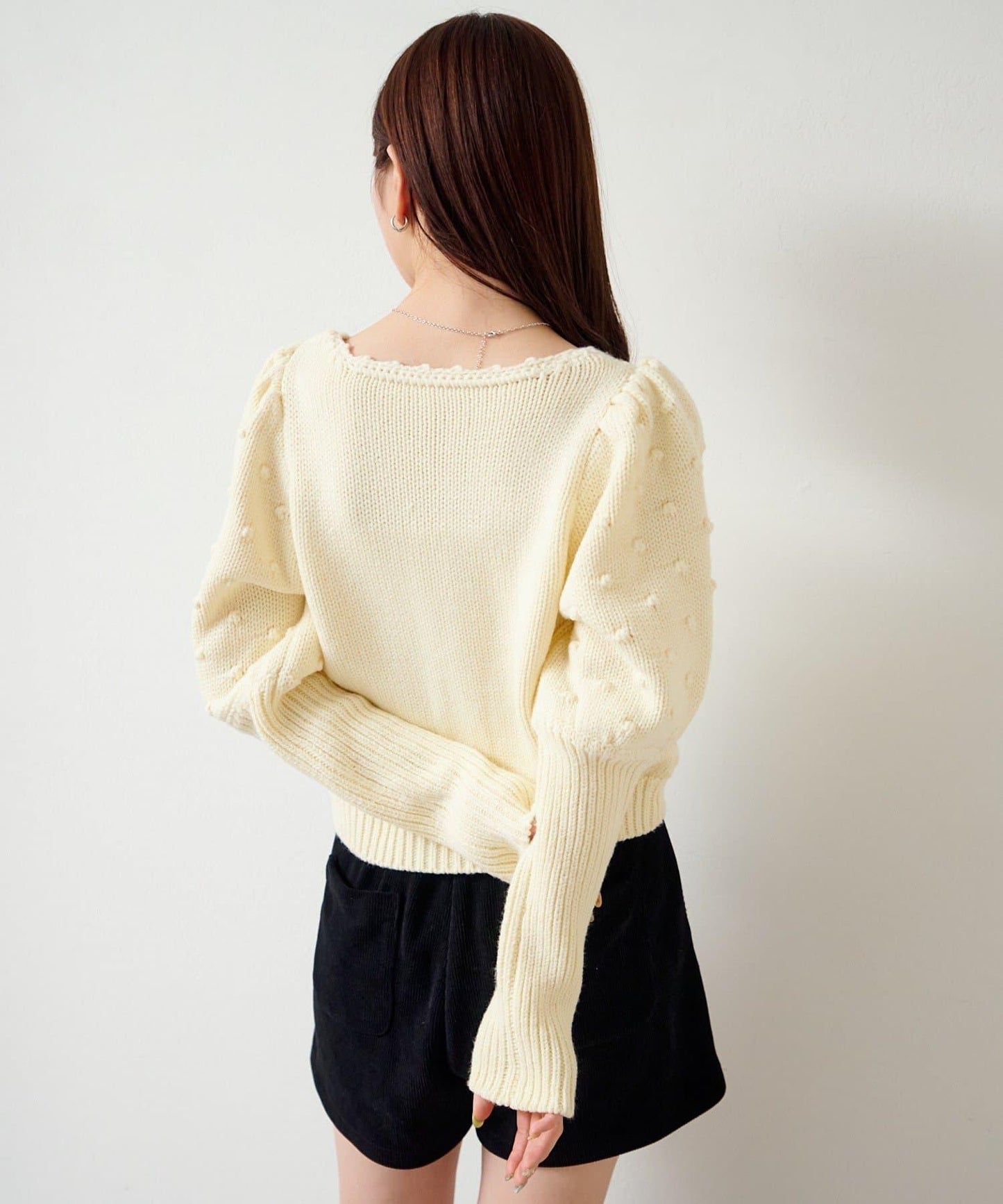 毛球裝飾 針織開衫