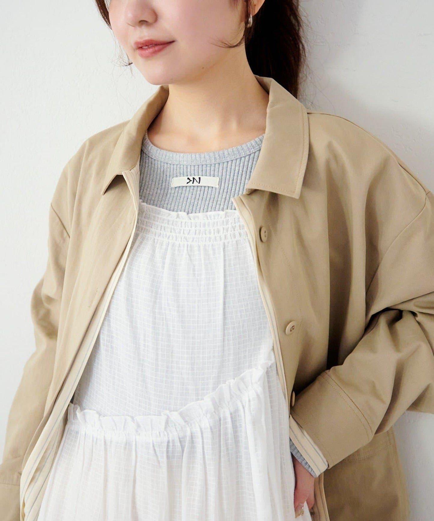 印度棉層疊設計中長上衣