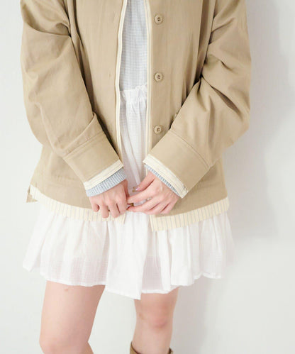 印度棉層疊設計中長上衣