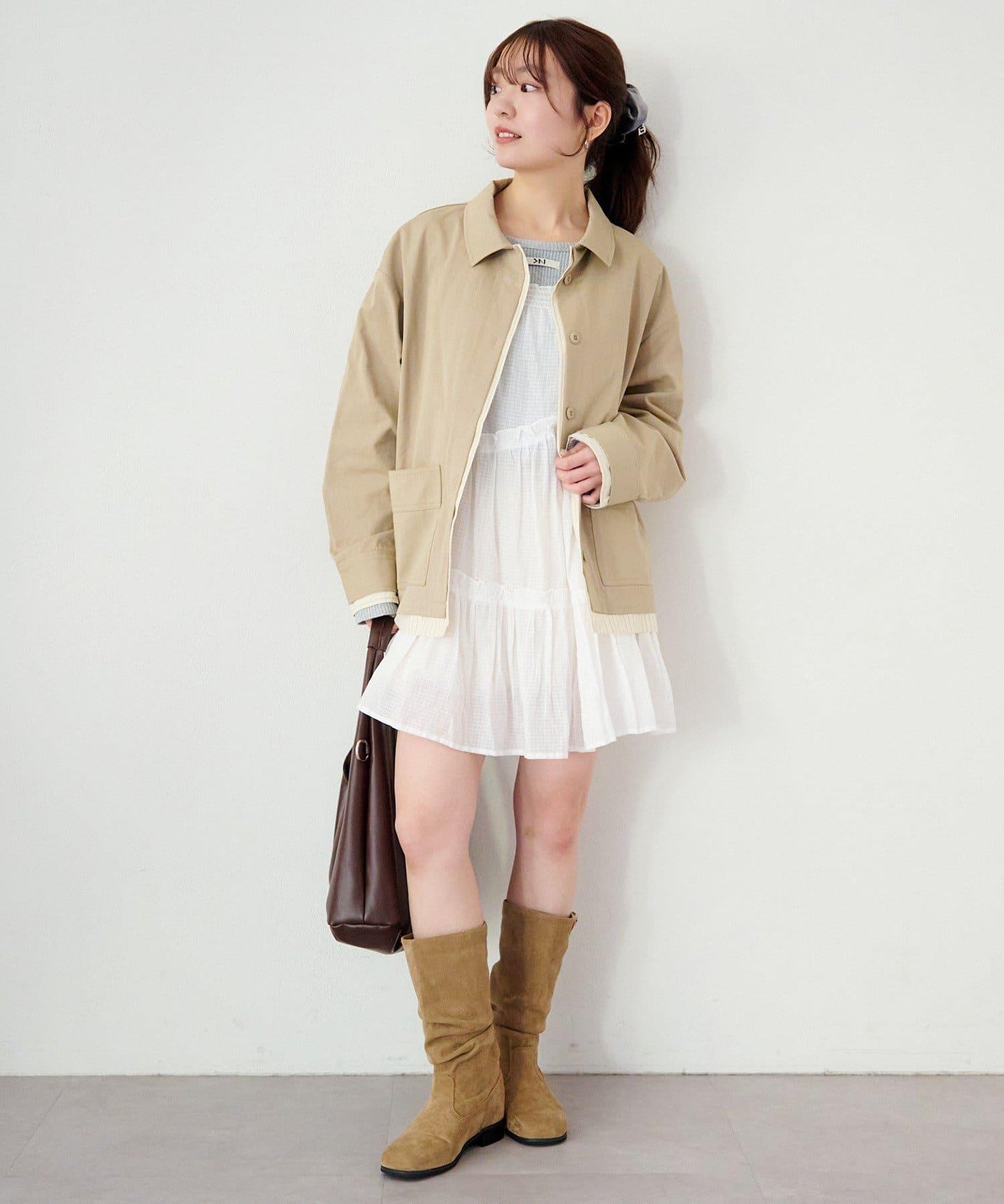 印度棉層疊設計中長上衣