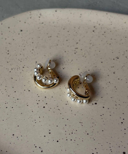 GOLDY/ゴールディ 雙層珍珠組合耳夾