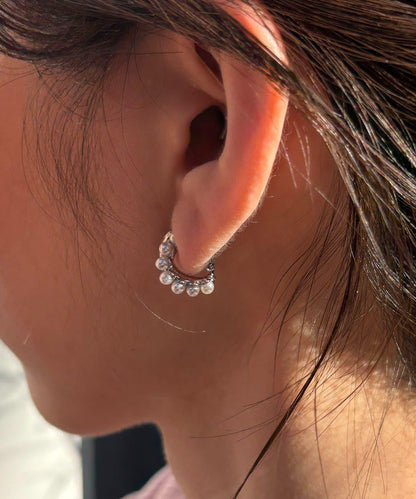 GOLDY/ゴールディ 雙層珍珠組合耳夾