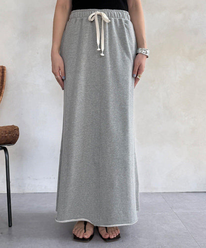 毛圈面料 長款半身裙