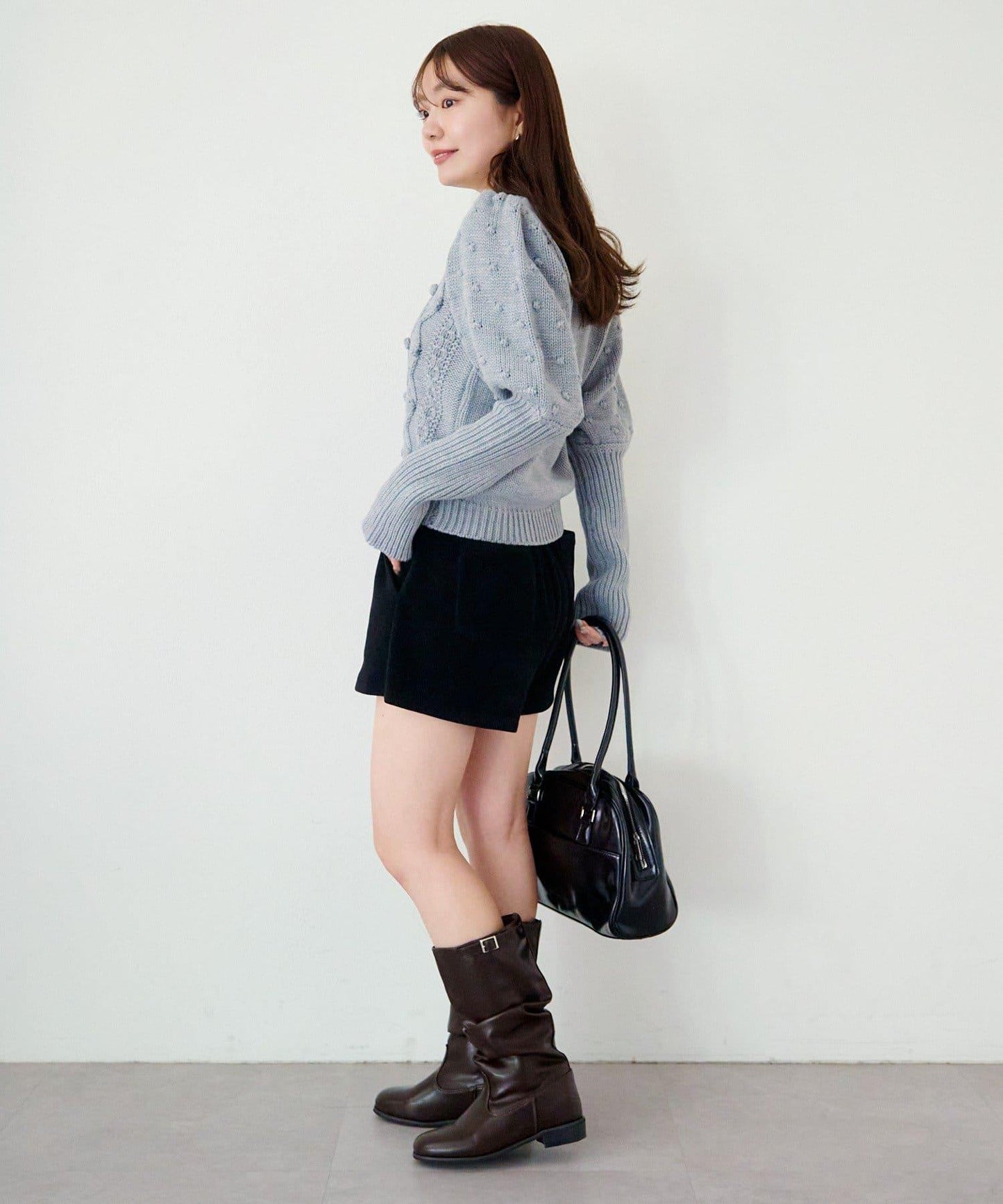 毛球裝飾 針織開衫