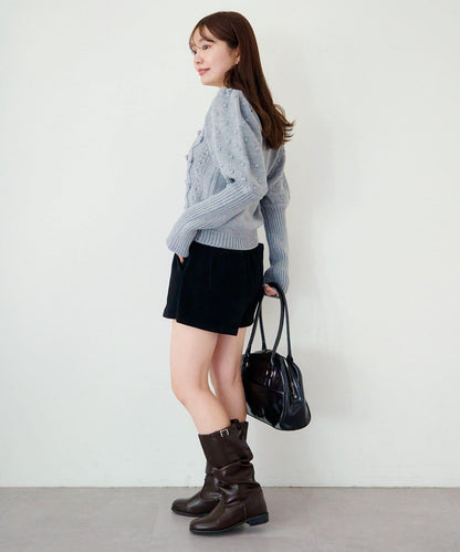 毛球裝飾 針織開衫