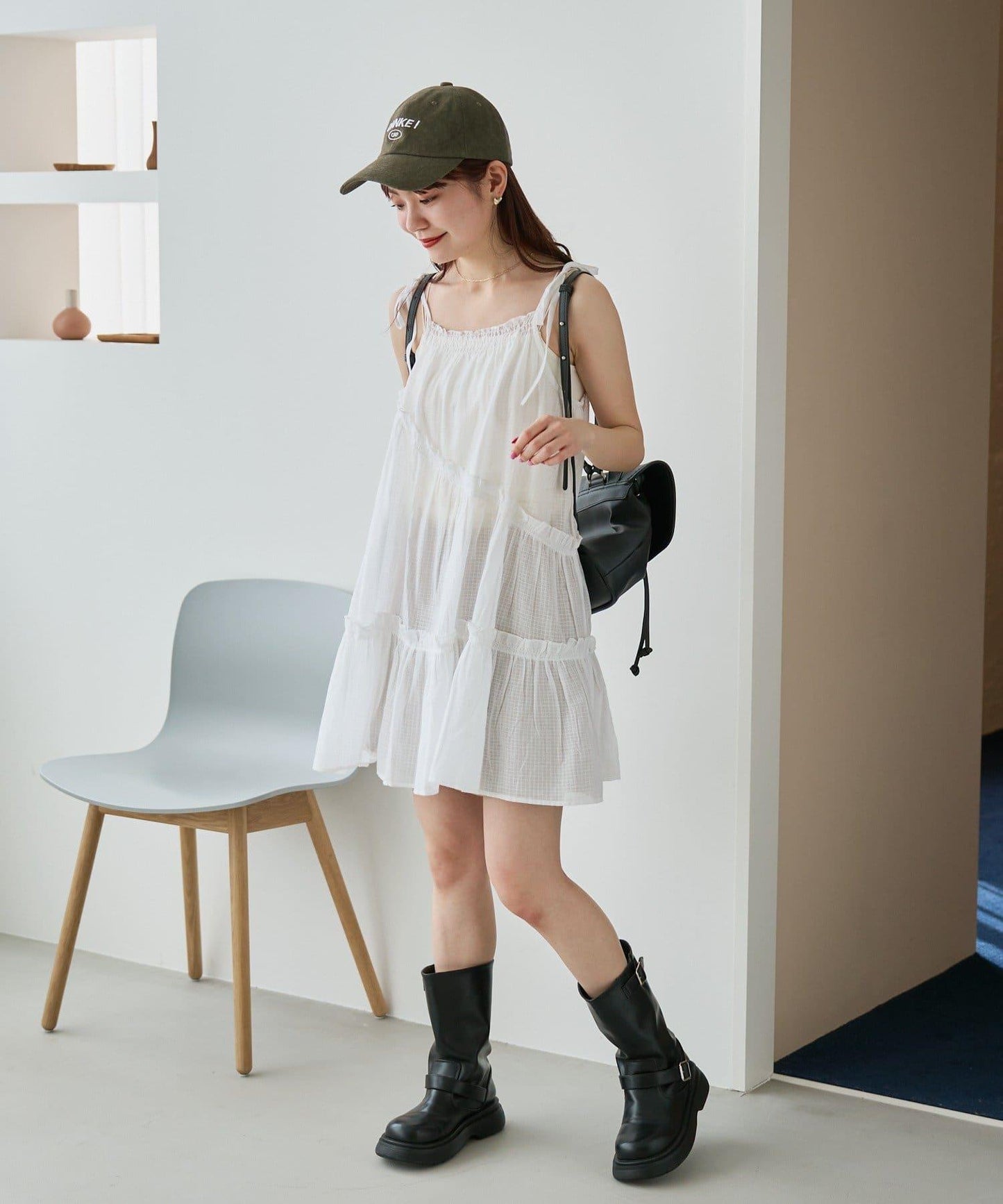 印度棉層疊設計中長上衣