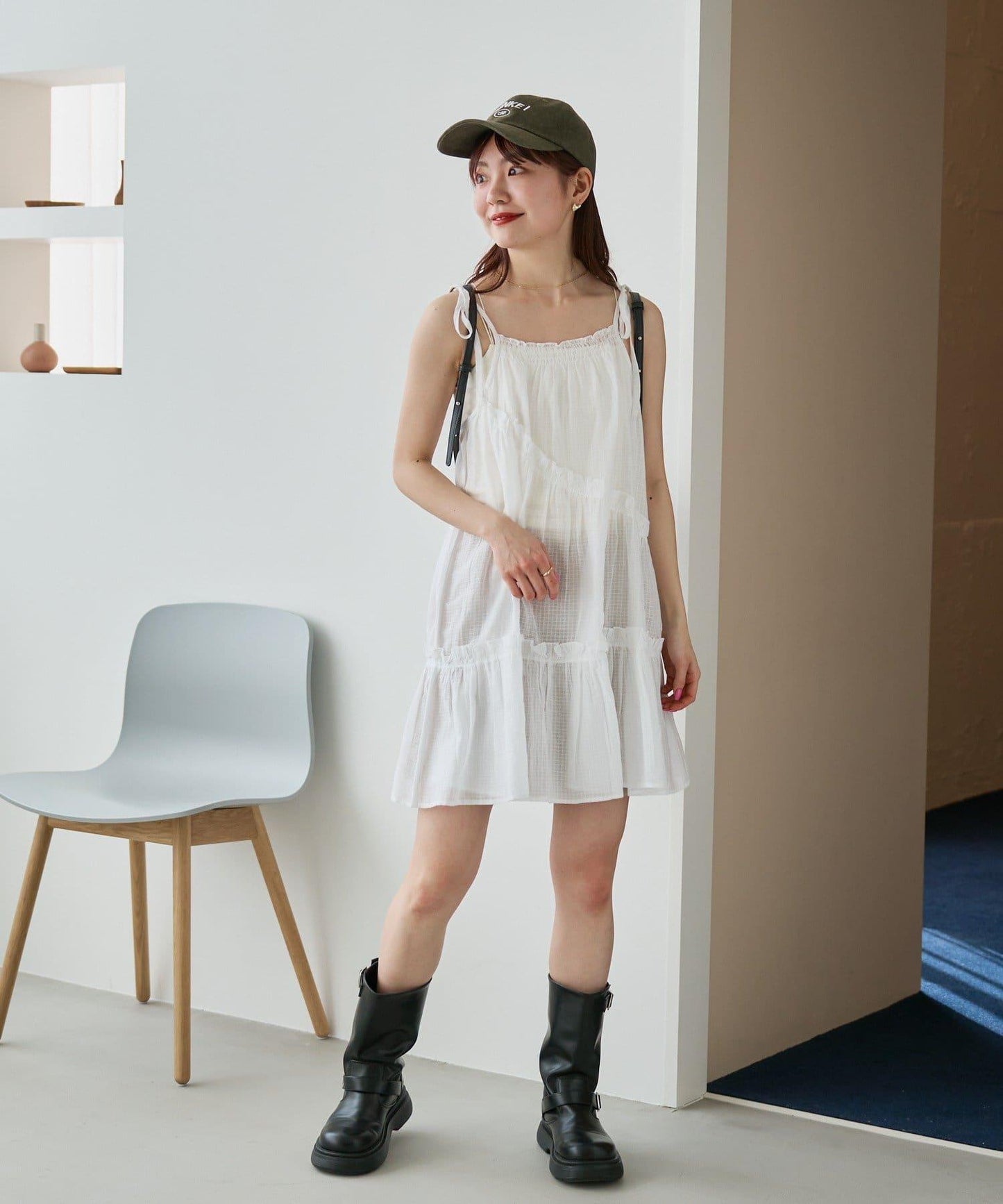 印度棉層疊設計中長上衣