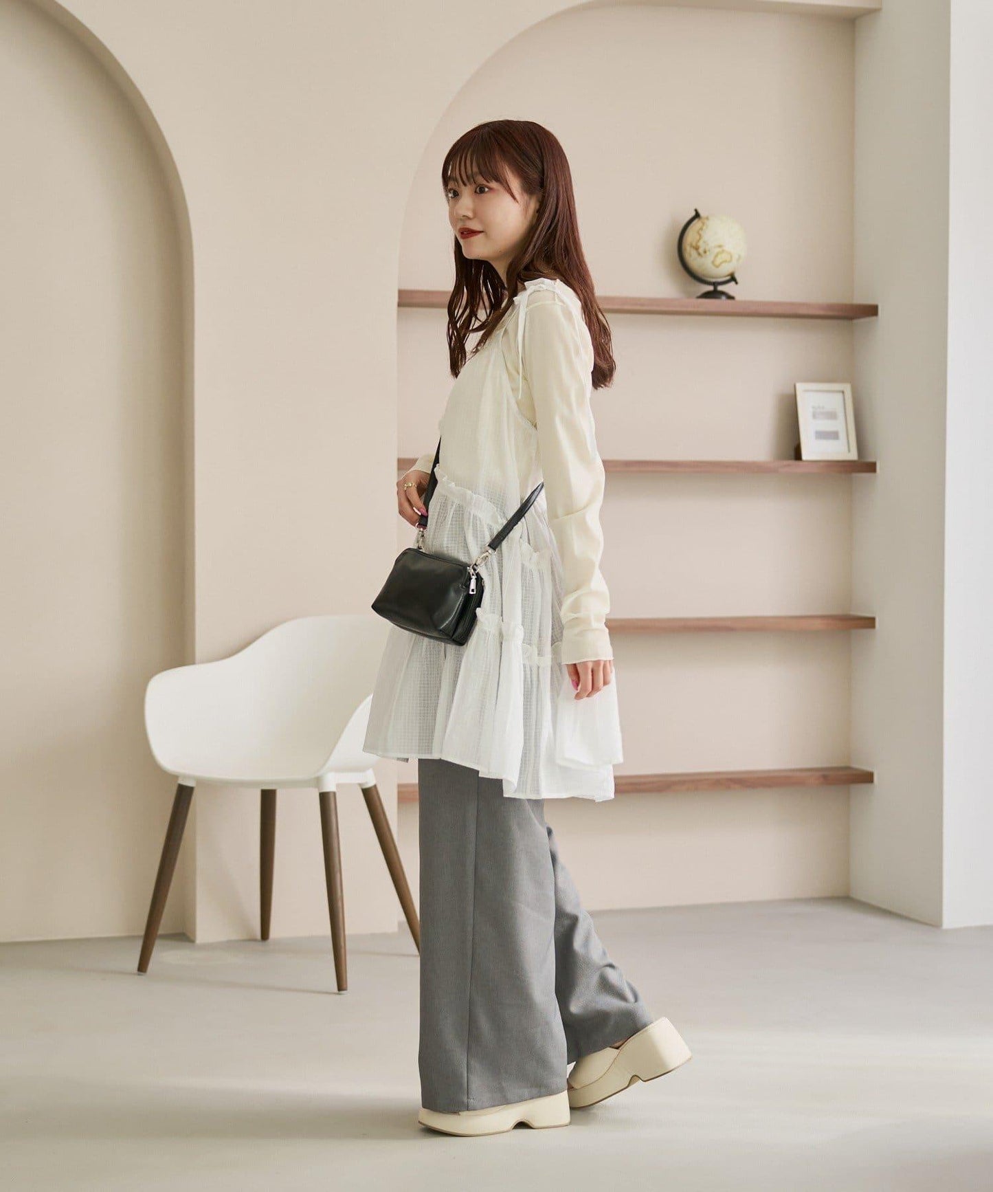 印度棉層疊設計中長上衣