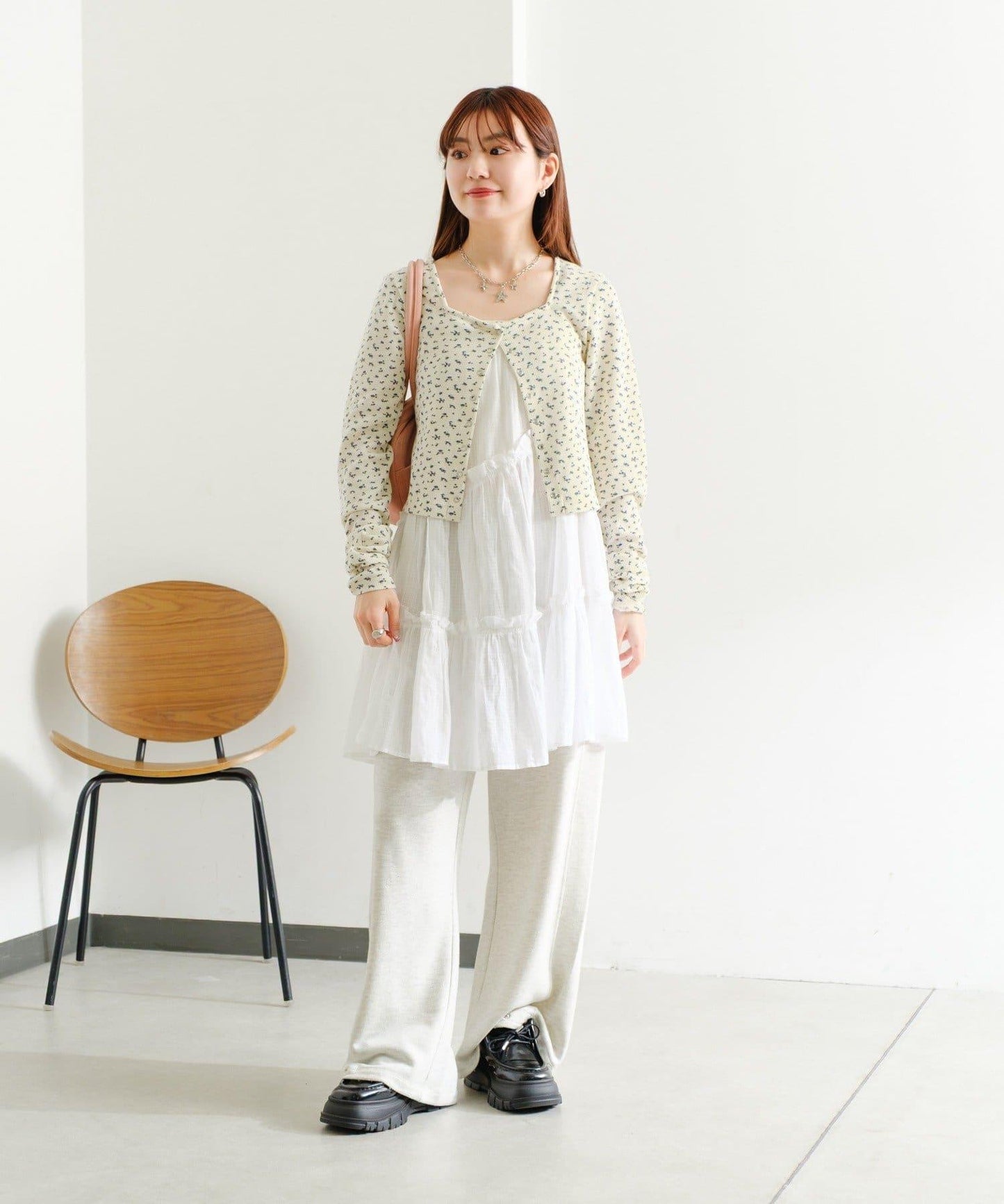 印度棉層疊設計中長上衣