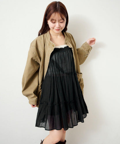 印度棉層疊設計中長上衣