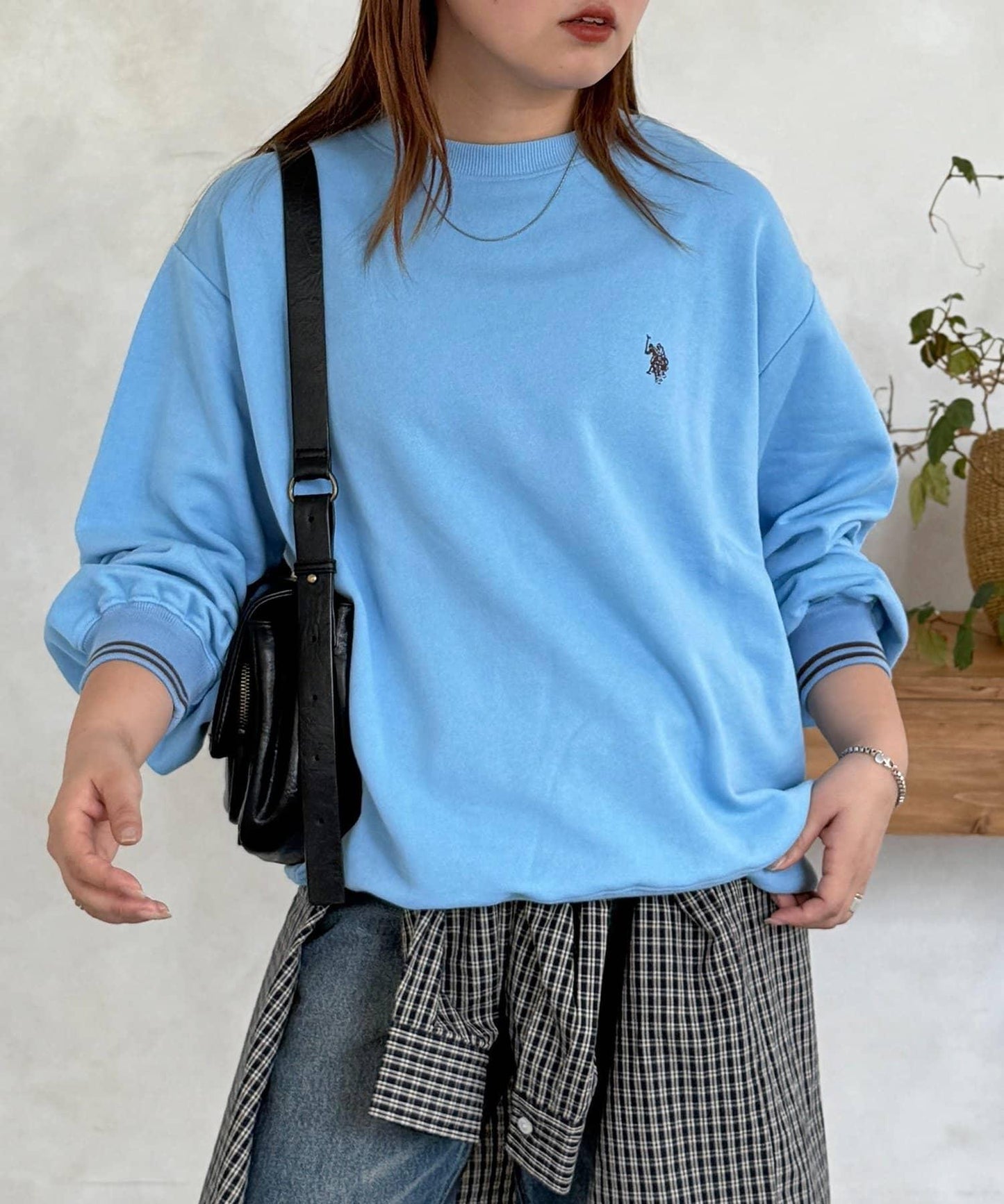 U.S. POLO ASSN. 羅紋裝飾 加絨衛衣