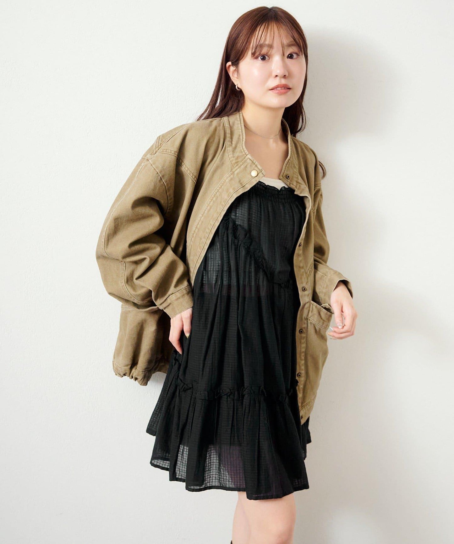 印度棉層疊設計中長上衣