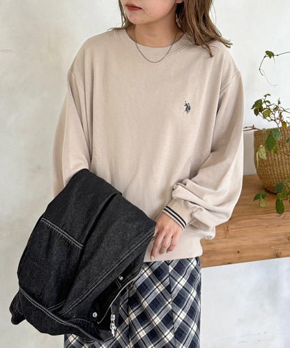 U.S. POLO ASSN. 羅紋裝飾 加絨衛衣