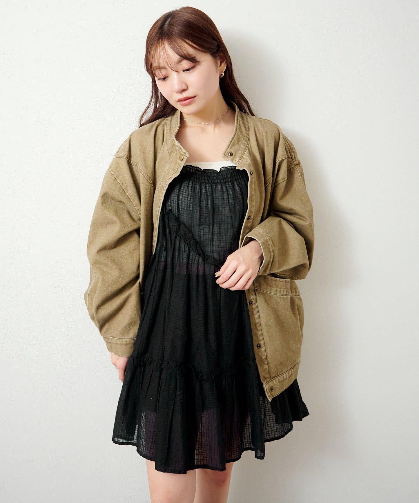 印度棉層疊設計中長上衣