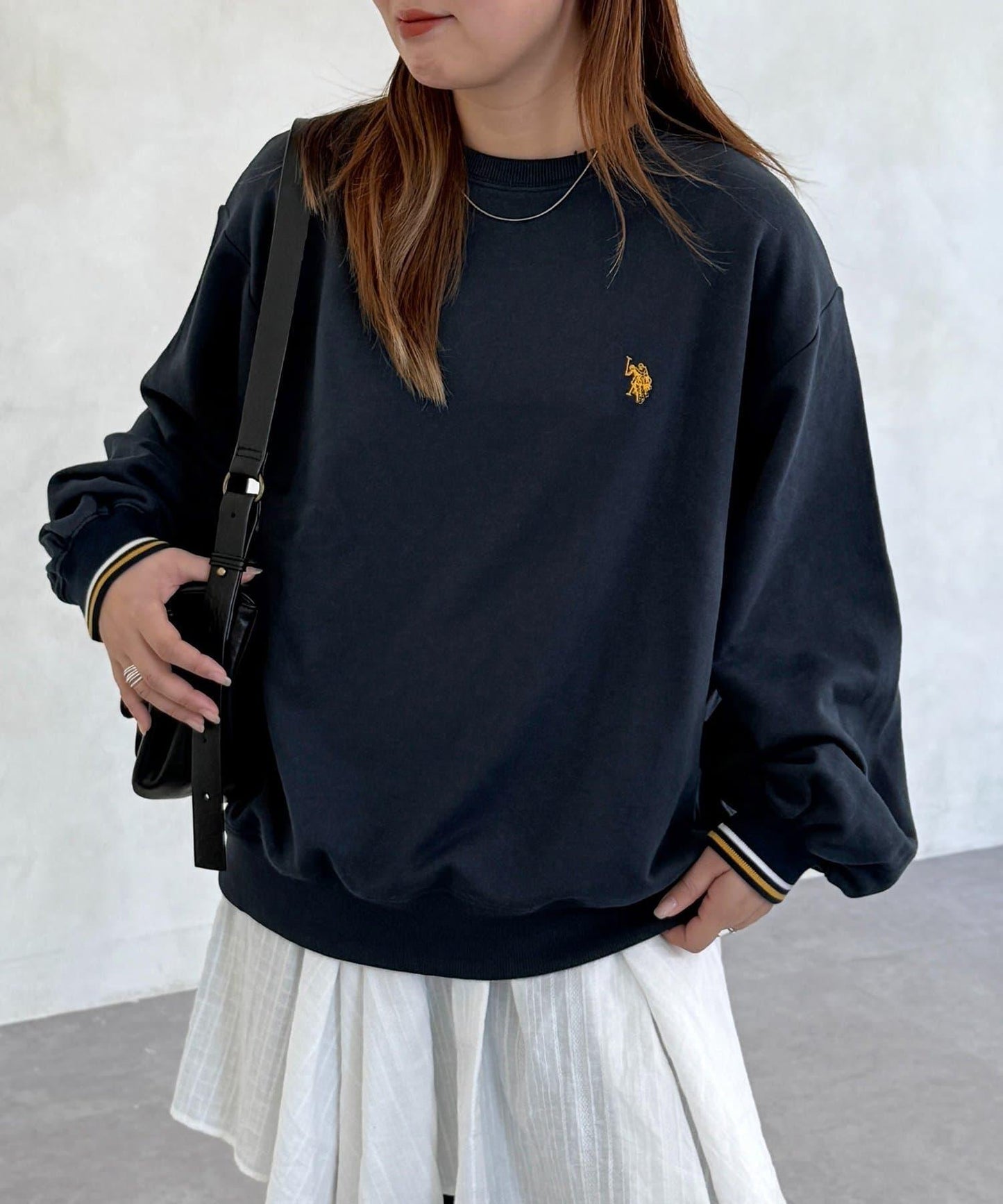 U.S. POLO ASSN. 羅紋裝飾 加絨衛衣