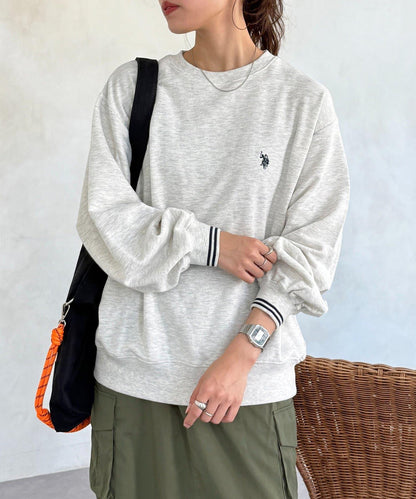 U.S. POLO ASSN. 羅紋裝飾 加絨衛衣