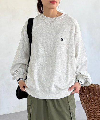 U.S. POLO ASSN. 羅紋裝飾 加絨衛衣