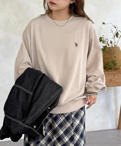 U.S. POLO ASSN. 羅紋裝飾 加絨衛衣