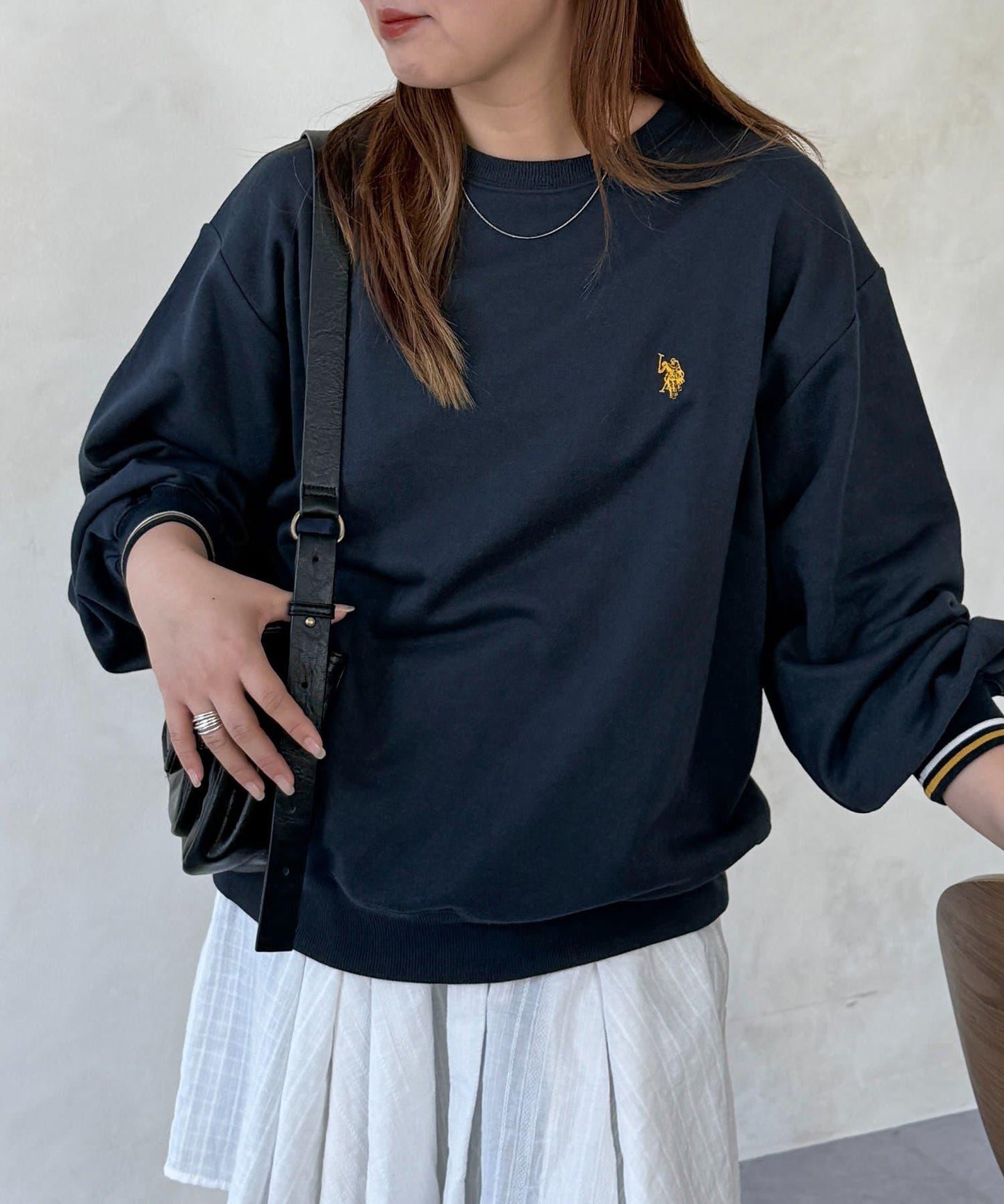 U.S. POLO ASSN. 羅紋裝飾 加絨衛衣