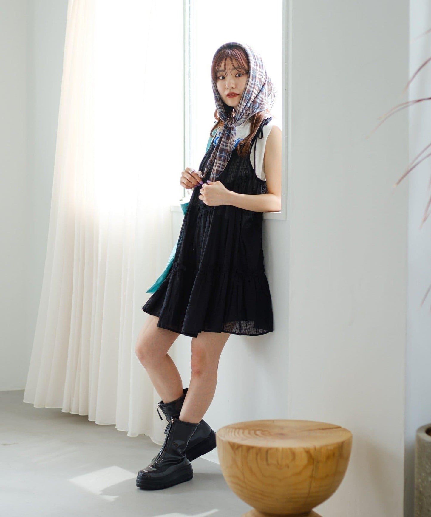 印度棉層疊設計中長上衣