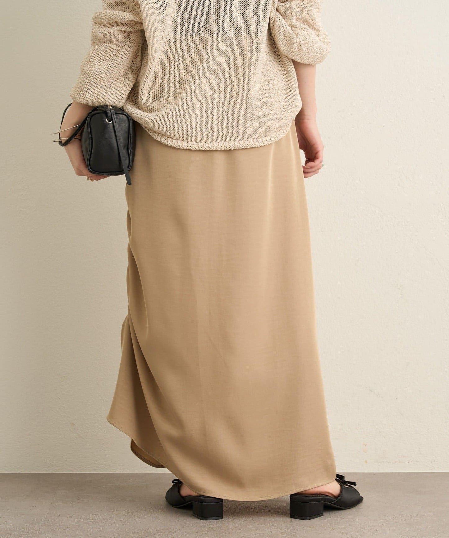 側抽褶設計 半身裙