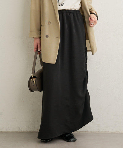 側抽褶設計 半身裙