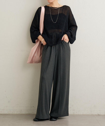 和紙混紡 蓬袖 針織衫