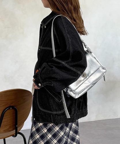 插肩袖寬鬆牛仔外套