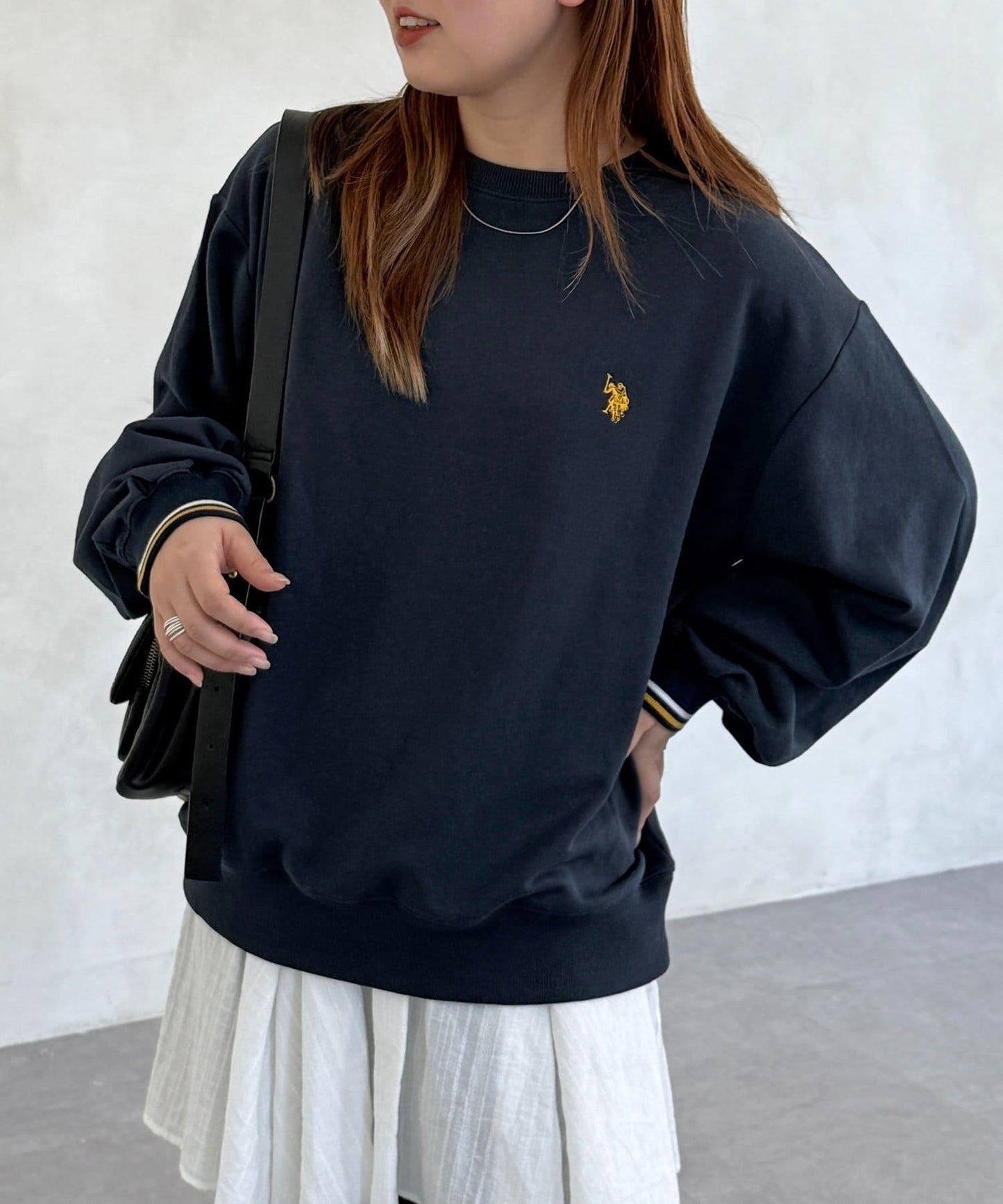 U.S. POLO ASSN. 羅紋裝飾 加絨衛衣