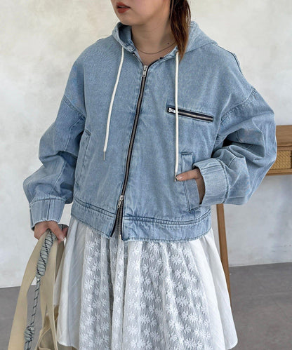 鴨子短款拉鍊衛衣