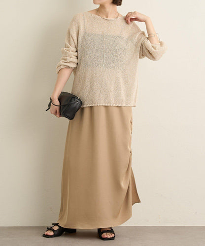 側抽褶設計 半身裙